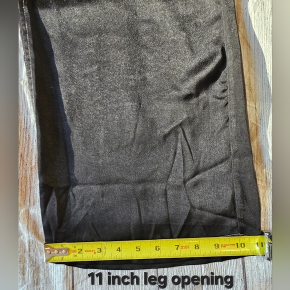 Beige Botany Size Small Wide Leg Hi-Rise Satin Feel Pants Goth Rave Grunge Y2K - Picture 11 of 12